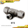 male tube stainless steel connector pipe branch tee fitting